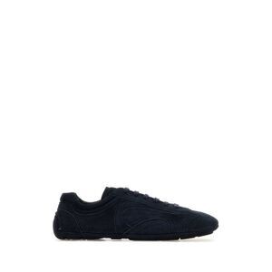 Prada Men Navy Blue Suede Montecarlo Re-Edition 2005 Sneakers